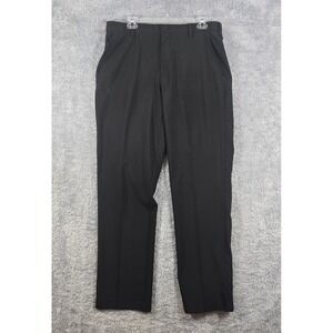 IZOD Mens Swingflex Golf Pants Black Flat Front Performance Trousers 32x32